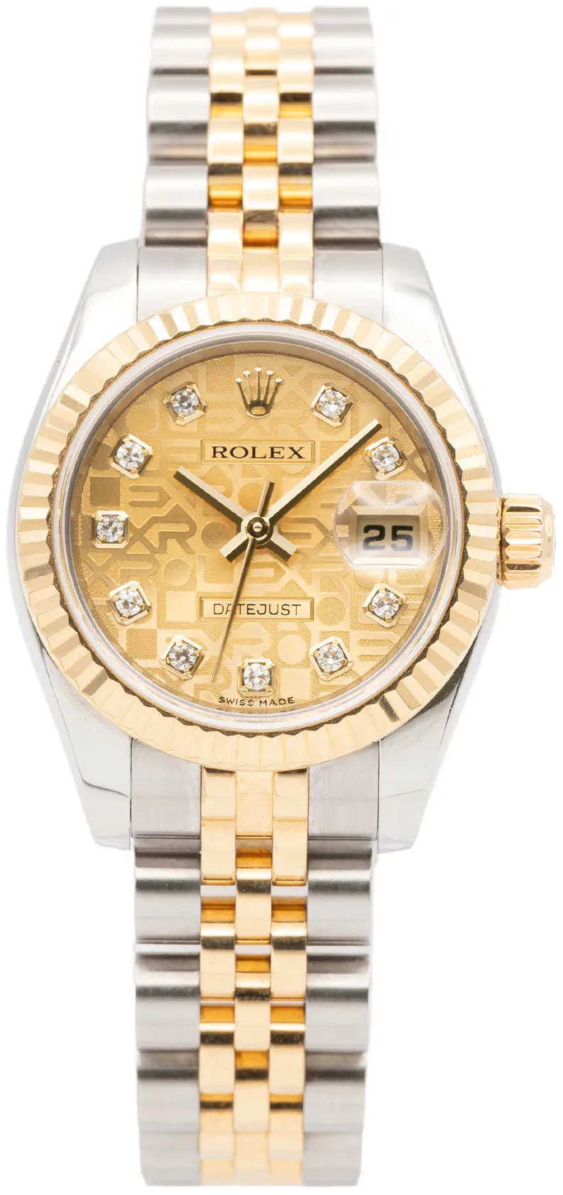 Rolex Lady-Datejust 179173 26mm Yellow gold and Stainless steel Champagne