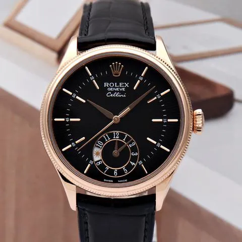 Rolex Cellini 50525 39mm Rose gold Black