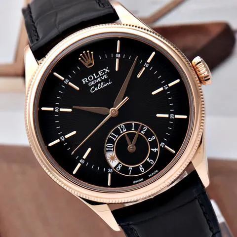 Rolex Cellini 50525 39mm Rose gold Black 1