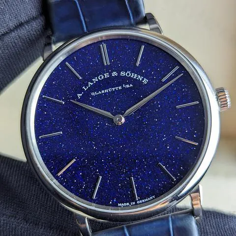 A. Lange & Söhne Saxonia 205.086 39mm White gold Blue