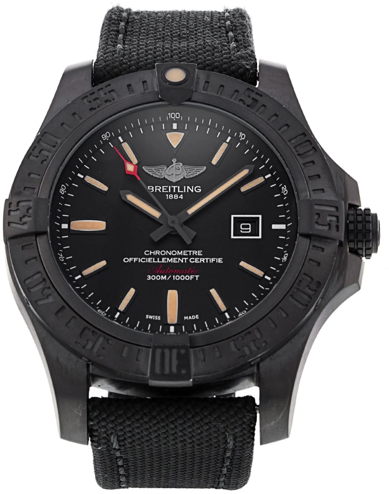 Breitling Avenger Blackbird V17310 48mm Titanium Black Baton