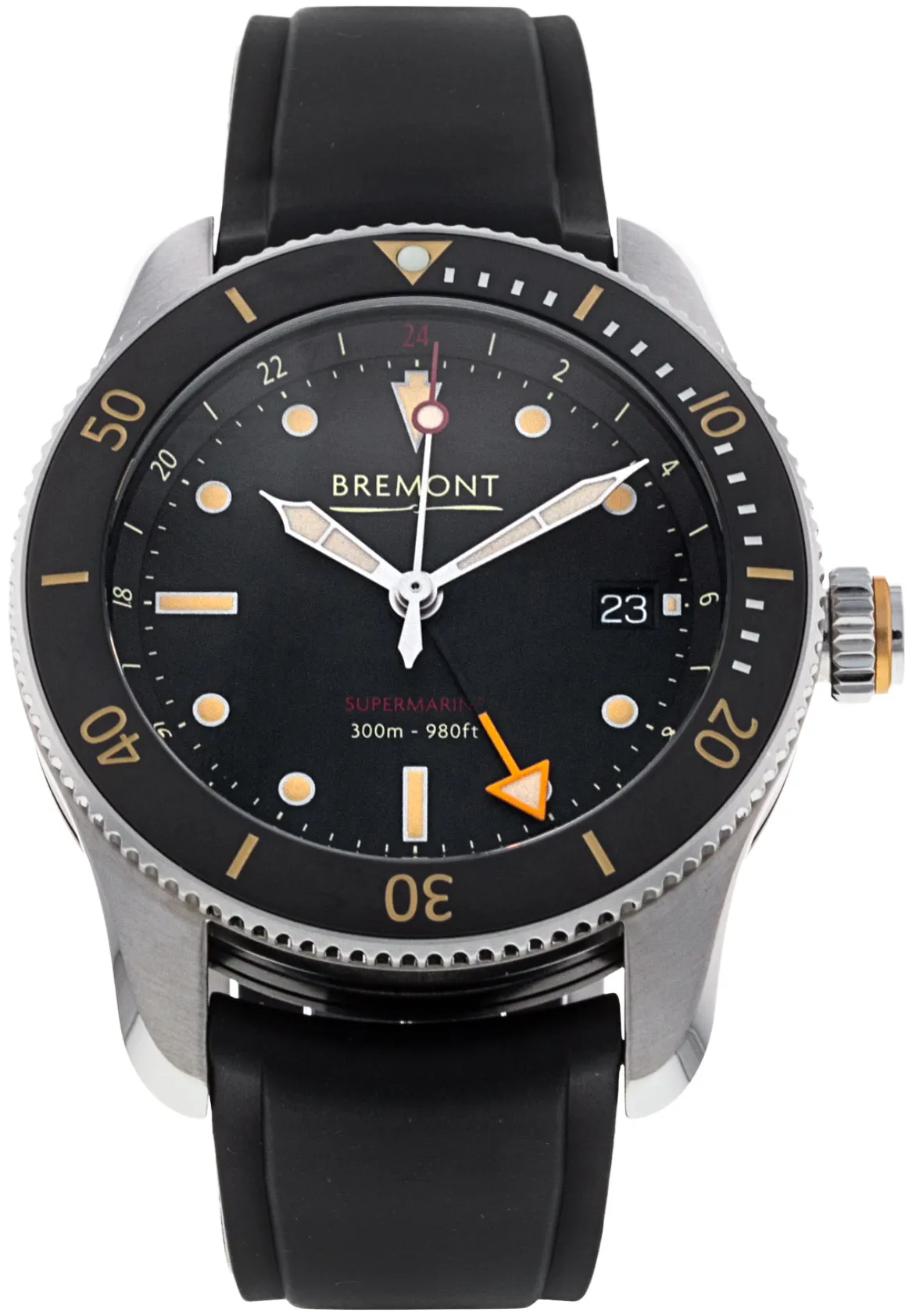 Bremont Supermarine S302 40mm Stainless steel Black