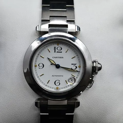 Cartier Pasha C 2324 35mm Stainless steel White