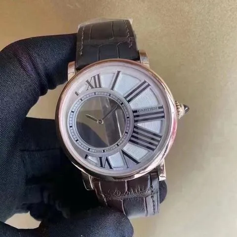 Cartier Rotonde W1556223 42mm Rose gold Silver