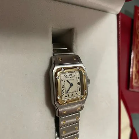 Cartier Santos 1057930 24mm Yellow gold and Stainless steel White 1