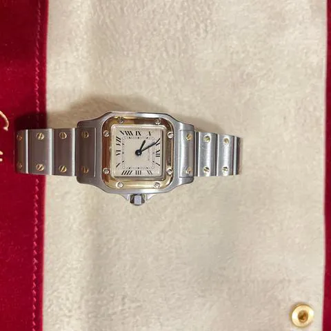 Cartier Santos 1057930 24mm Yellow gold and Stainless steel White 9