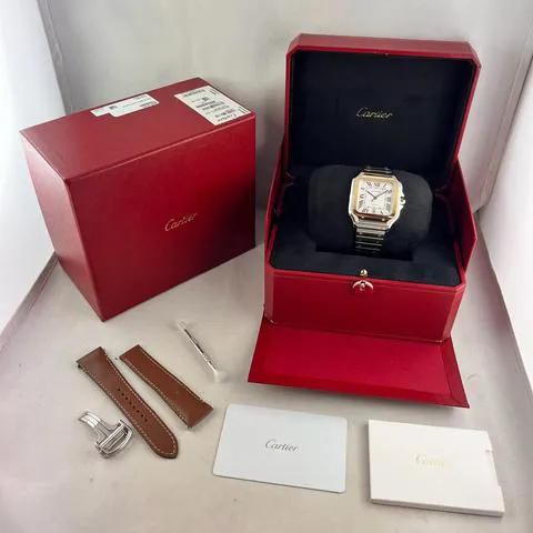 Cartier Santos W2SA0009 40mm Yellow gold and Stainless steel Silver 4