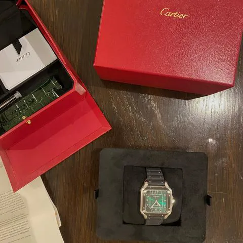 Cartier Santos WSSA0055 40mm Stainless steel Green 5