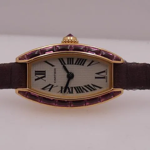 Cartier Tonneau 16mm Rose gold White 2