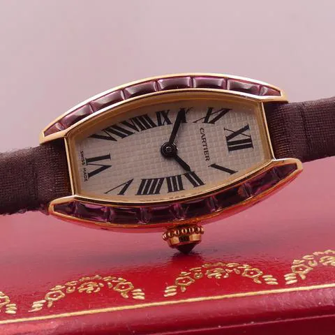 Cartier Tonneau 16mm Rose gold White 4