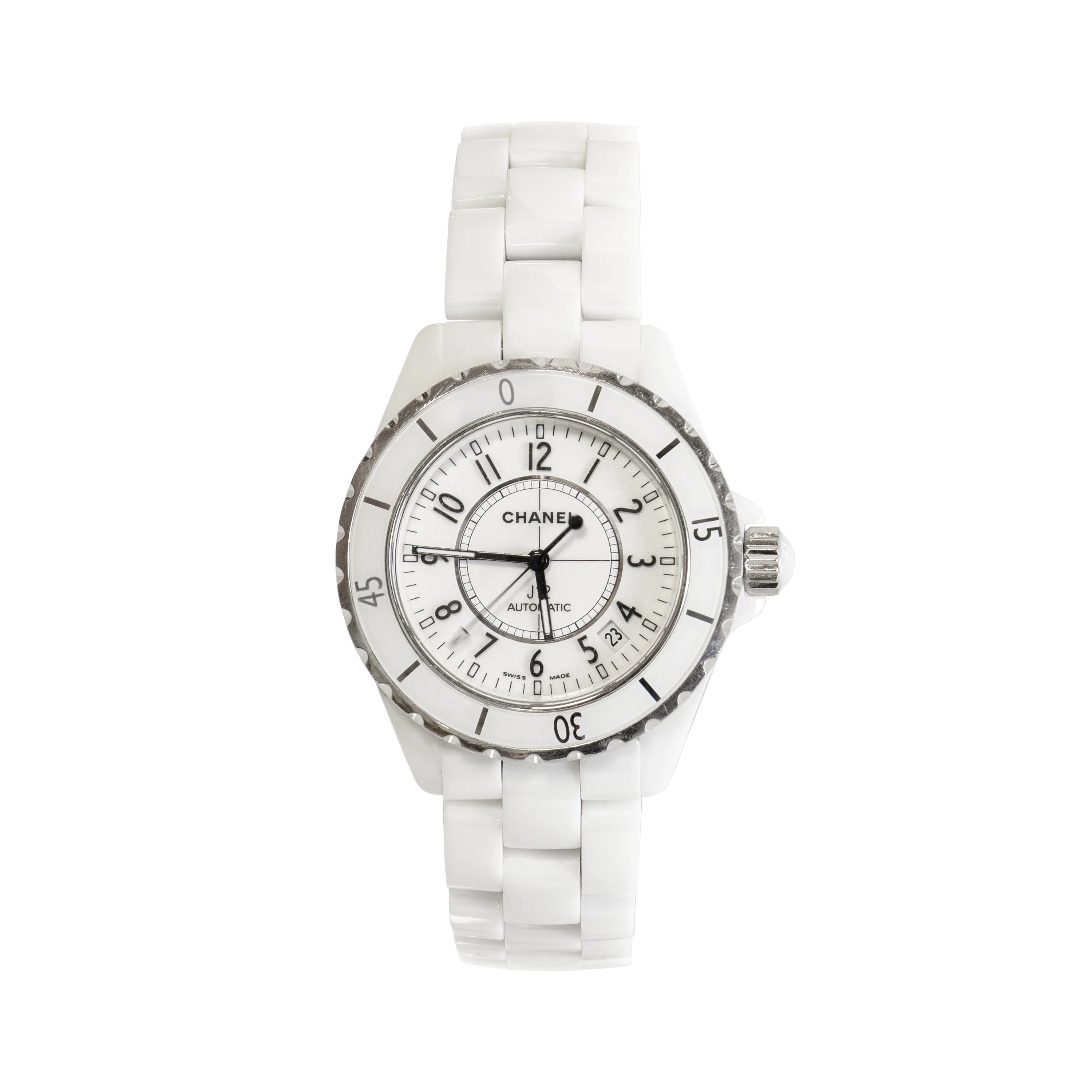 Chanel J12 33mm Ceramic and Stainless steel White