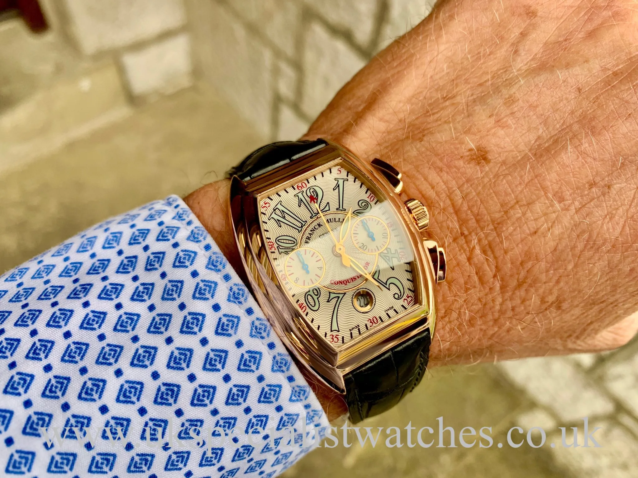 Franck Muller Conquistador 8005 CC 50mm Rose gold Guilloché 7