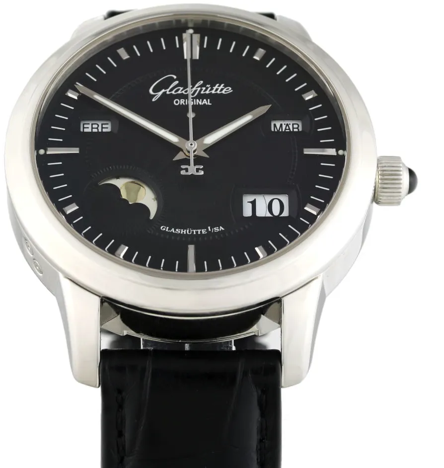 Glashütte Senator 100-0205-0304 38mm Platinum