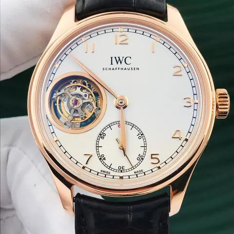 IWC Portuguese Tourbillon IW546302 43mm Rose gold Silver