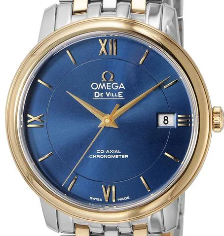 Omega De Ville 424.20.37.20.03.001 37mm Yellow gold and Stainless steel Blue