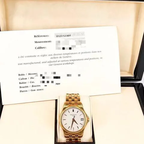 Patek Philippe Calatrava 5127/1J-001 37mm Yellow gold White 4