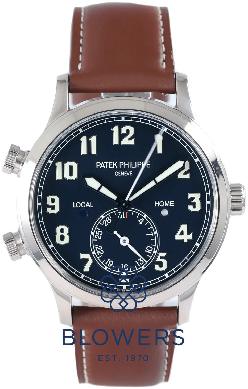 Patek Philippe Calatrava Pilot Travel Time 5524G-001 42mm White gold Blue