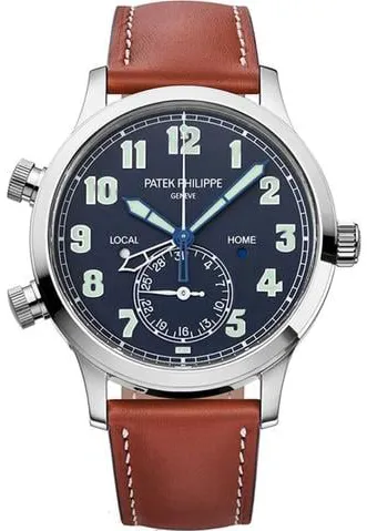 Patek Philippe Calatrava Pilot Travel Time 5524G-001 42mm White gold Blue