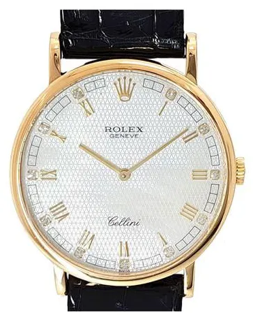 Rolex Cellini 5112 32mm Yellow gold Silver