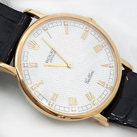 Rolex Cellini 5112 32mm Yellow gold Silver 8