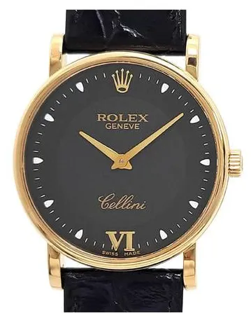 Rolex Cellini 5115 32mm Yellow gold Black