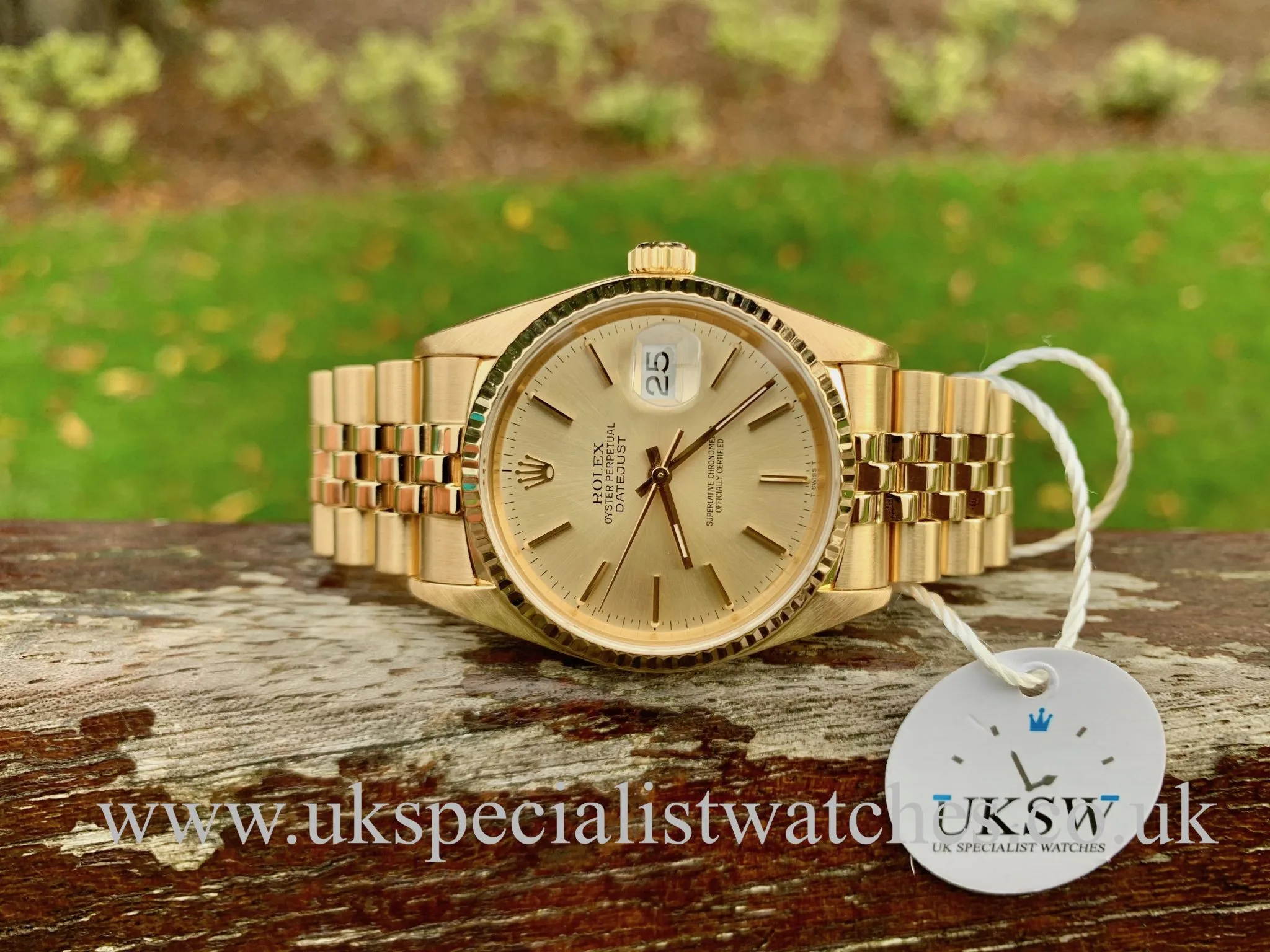 Rolex Datejust 36 16018 36mm Yellow gold Champagne