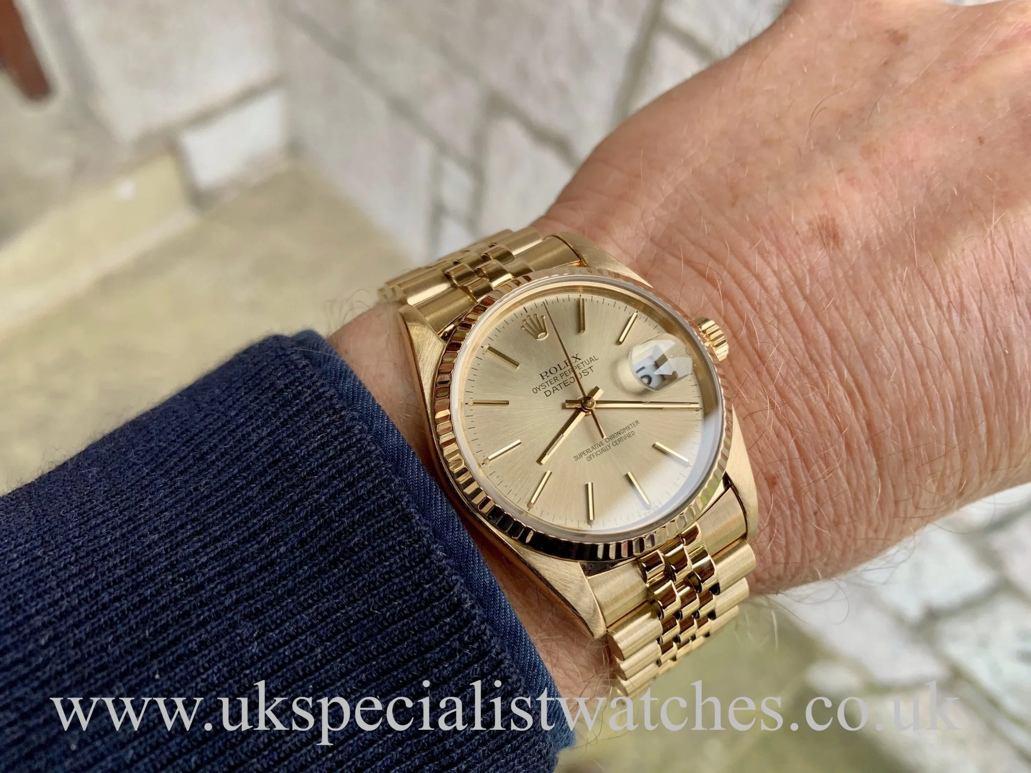 Rolex Datejust 36 16018 36mm Yellow gold Champagne 4