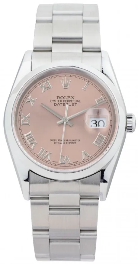 Rolex Datejust 36 16200 36mm Stainless steel Salmon