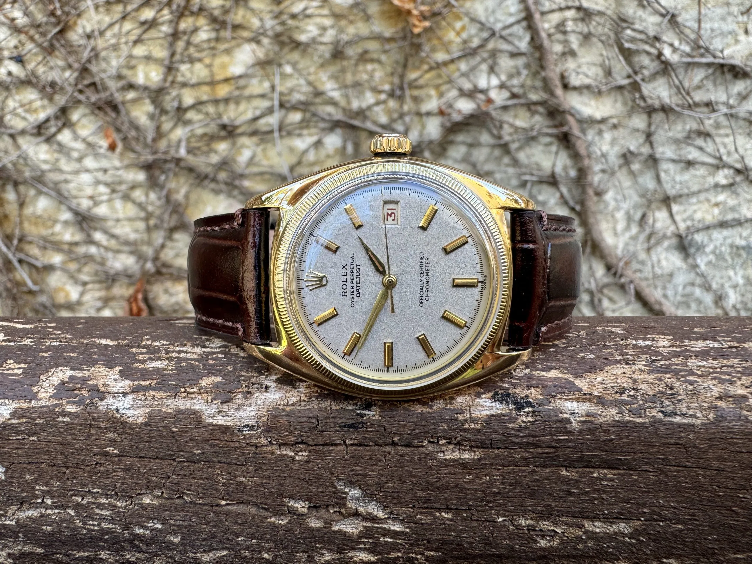 Rolex Datejust 36 6105 36mm Yellow gold Ivory