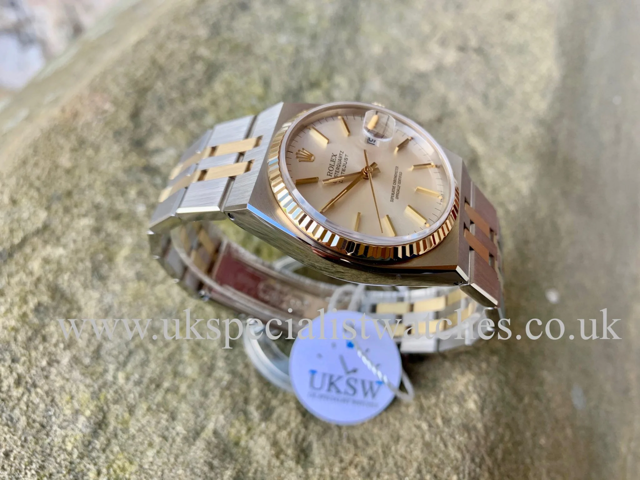 Rolex Datejust Oysterquartz 17013 36mm Yellow gold Silver 1