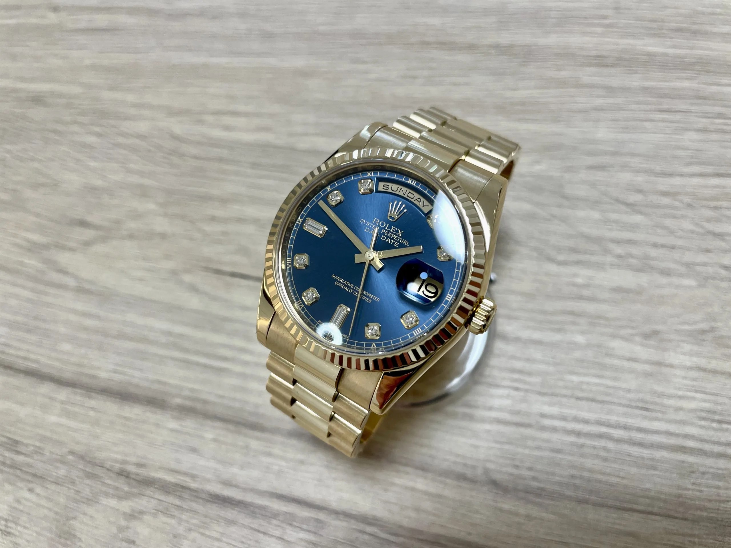 Rolex Day-Date 36 118238 36mm Yellow gold Blue 4