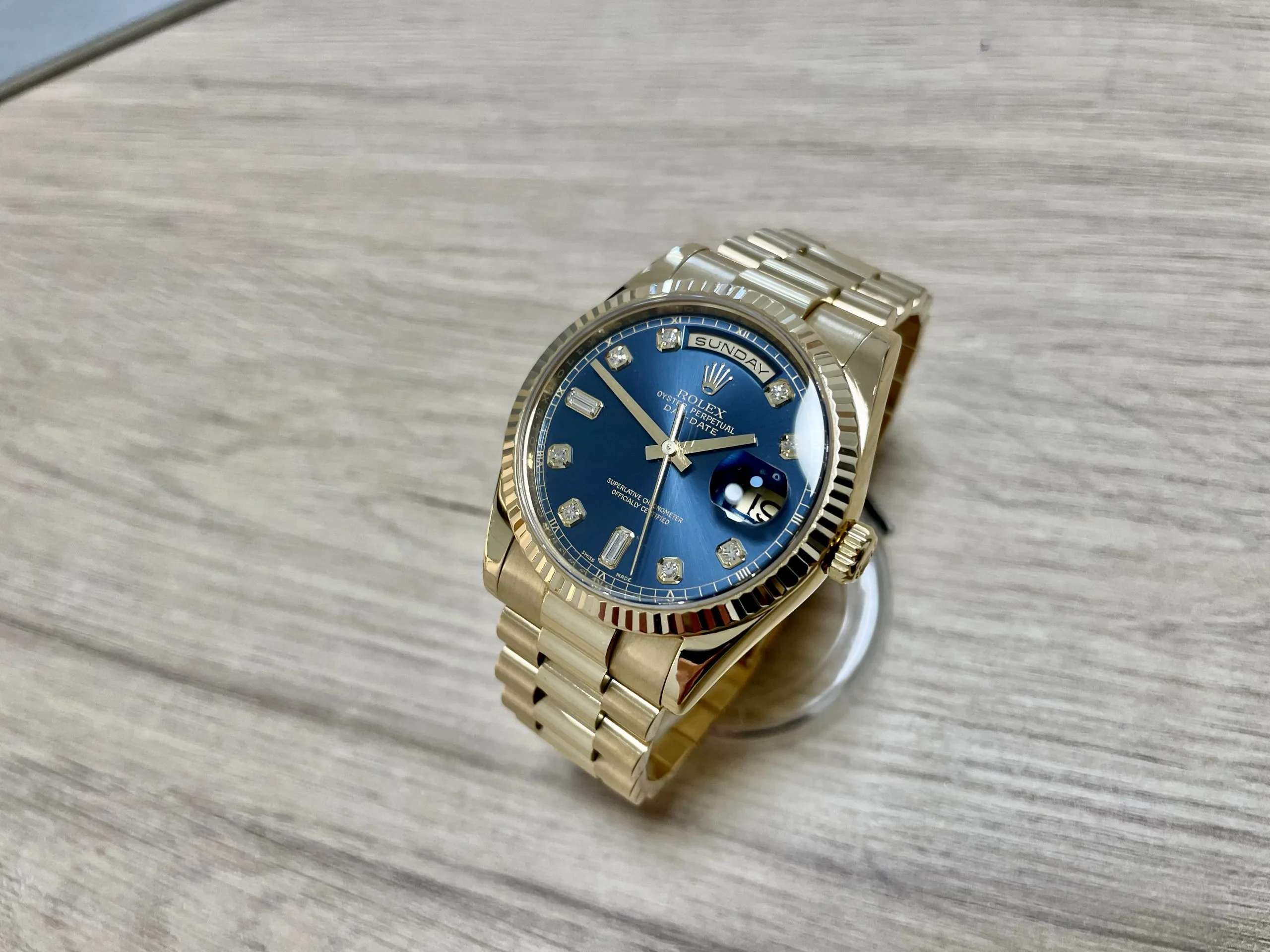 Rolex Day-Date 36 118238 36mm Yellow gold Blue 5