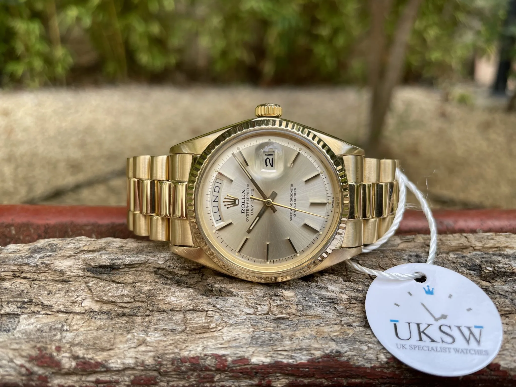 Rolex Day-Date 36 1803 36mm Yellow gold Silver