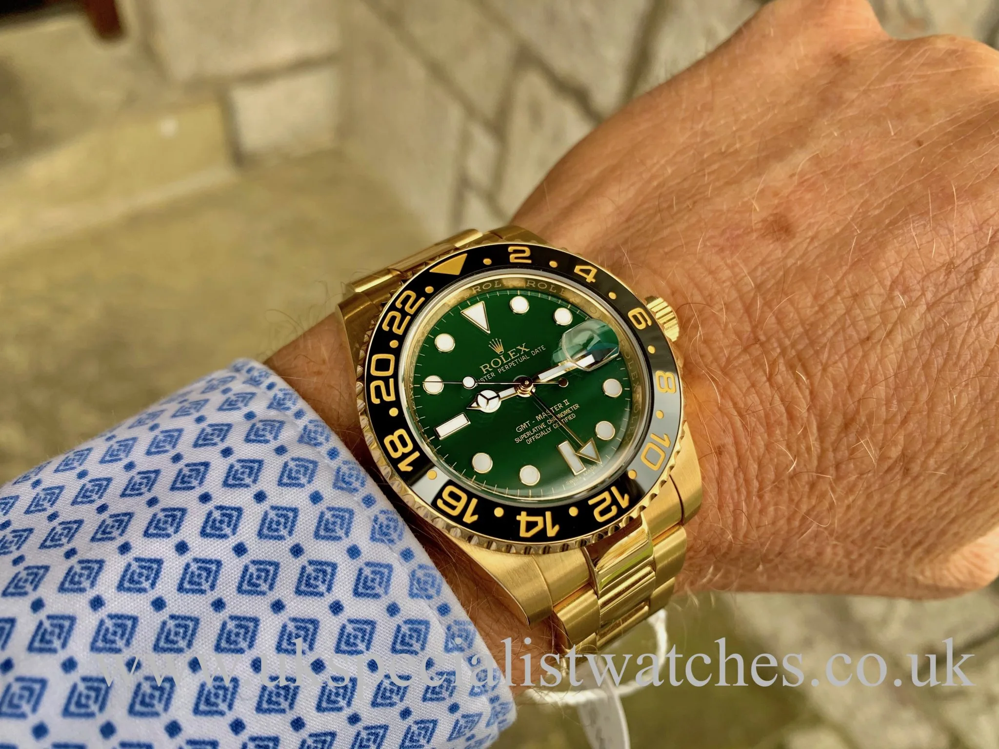 Rolex GMT-Master II 116718LN 40mm Yellow gold Green 8