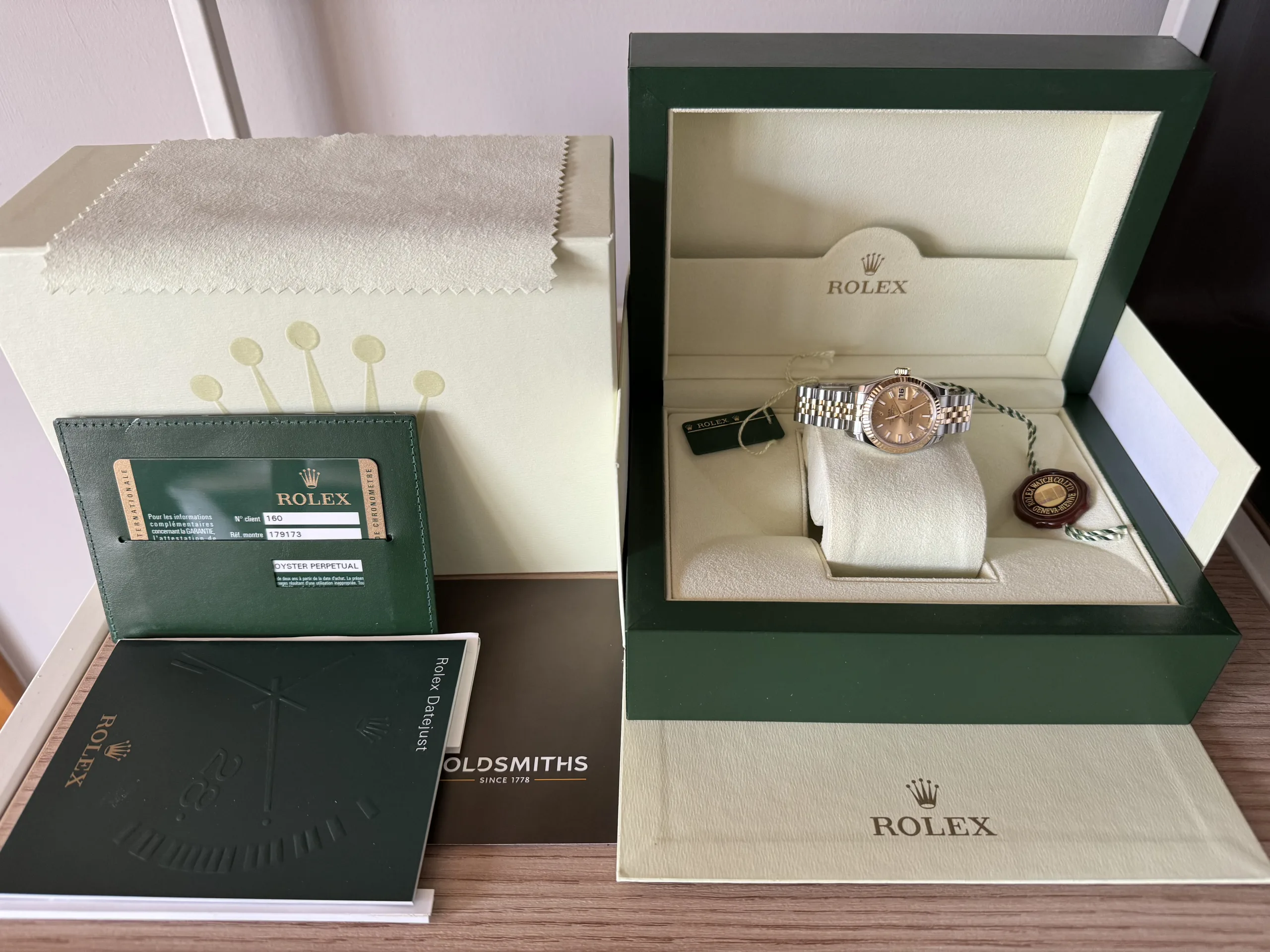 Rolex Lady-Datejust 179173 26mm Stainless steel Champagne 3