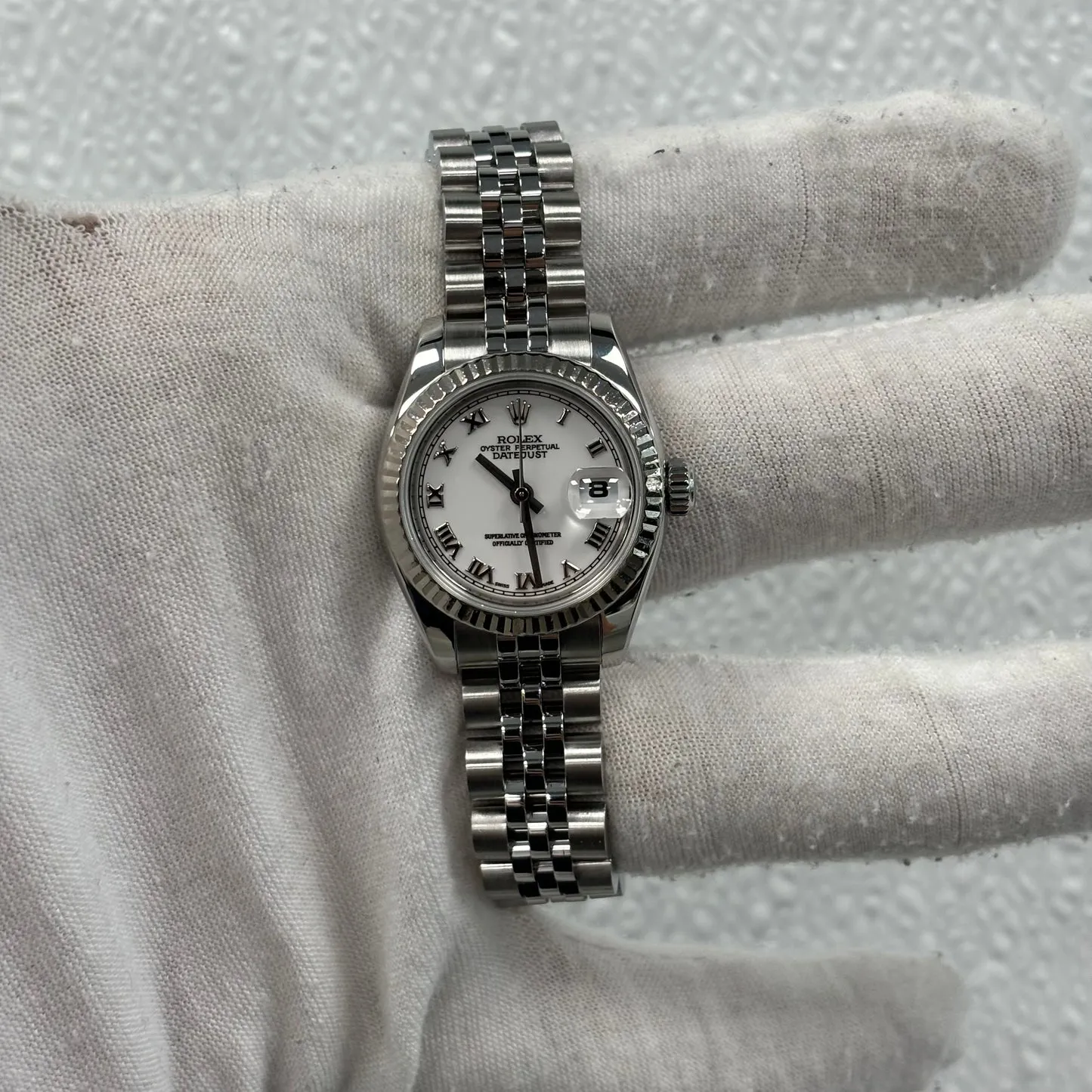 Rolex Lady-Datejust 179174 26mm Stainless steel White 1