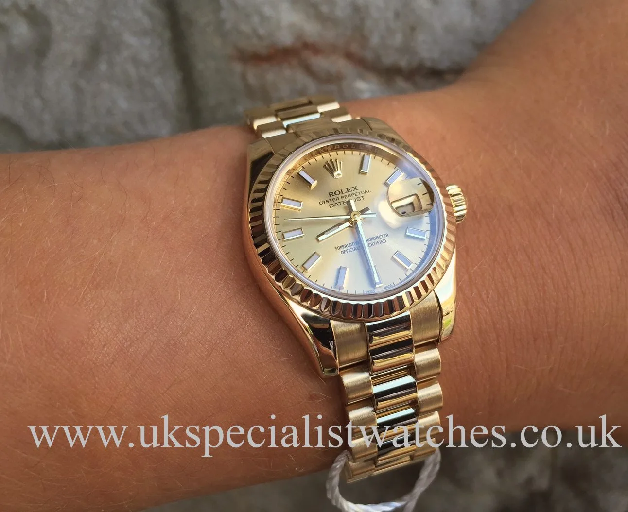 Rolex Lady-Datejust 179178 26mm Yellow gold Champagne 5