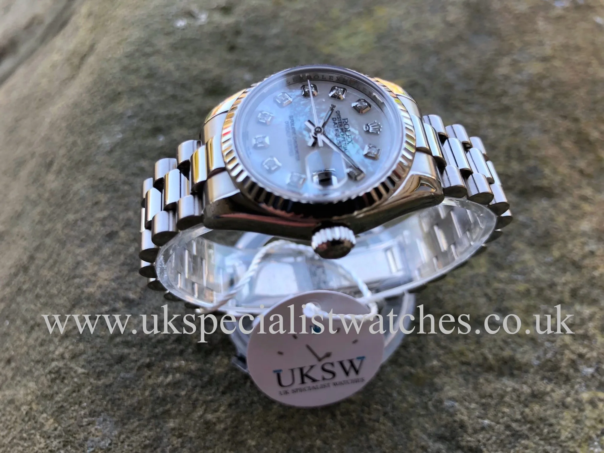 Rolex Lady-Datejust 179179 26mm White gold Silver 2