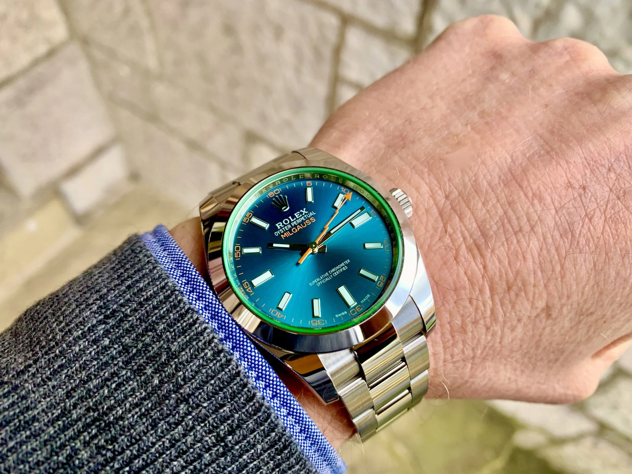 Rolex Milgauss 116400GV 40mm Stainless steel Blue 3