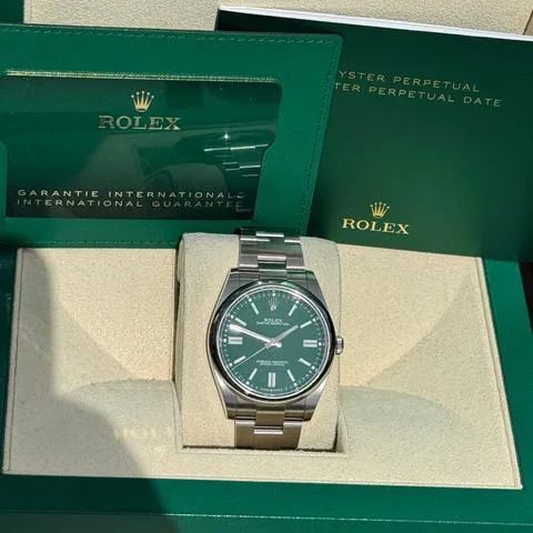 Rolex Oyster Perpetual 41 124300 41mm Stainless steel Green 4