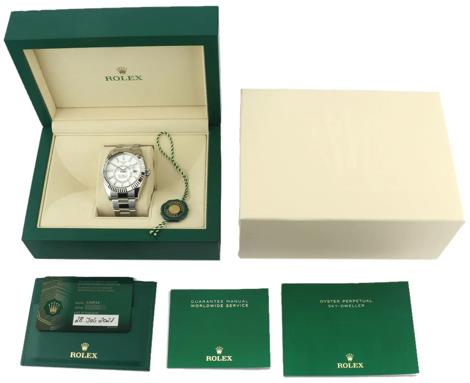 Rolex Sky-Dweller 3269934 42mm Yellow gold and Stainless steel White 9