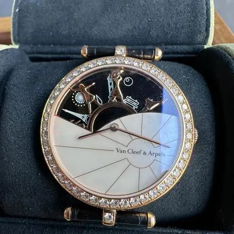 Van Cleef & Arpels VCARO3ZA00 38mm Rose gold Black