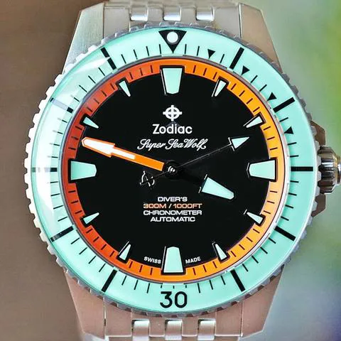 Zodiac Sea Wolf Z08550 20mm Stainless steel Black