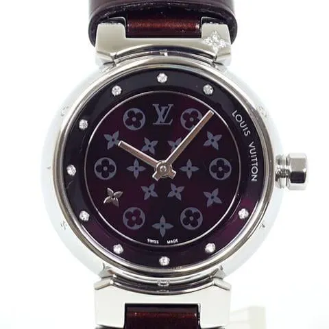 Louis Vuitton Q12M3 27mm Stainless steel Bordeaux