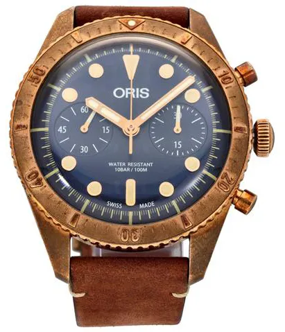 Oris Carl Brashear 7744-31 43mm Bronze Blue