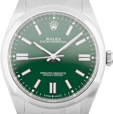 Rolex Oyster Perpetual 41 124300 41mm Stainless steel Green 1