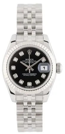 Rolex Lady-Datejust 179174 26mm Stainless steel Black