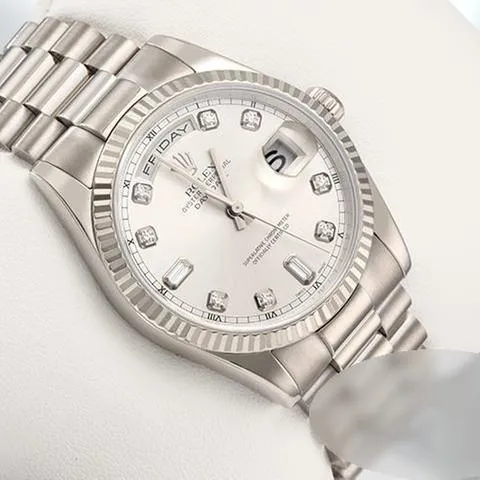 Rolex Day-Date 36 118239 36mm White gold Silver 2