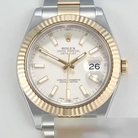 Rolex Datejust II 116333 41mm Yellow gold and Stainless steel Champagne