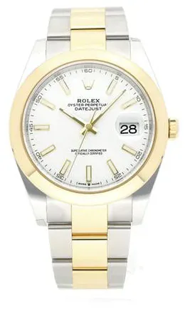 Rolex Datejust 41 126303 41mm Yellow gold and Stainless steel White